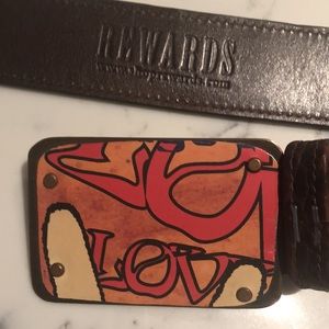 Rewards bison leather Texas belt